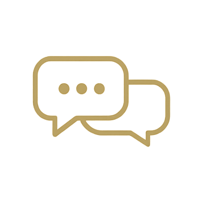 Quality conversation icon for serious singles