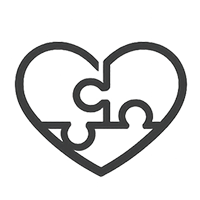 Minimal icon representing compatibility matching