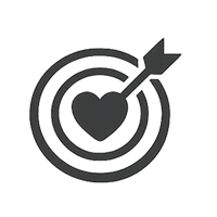 Minimal icon representing intentional dating