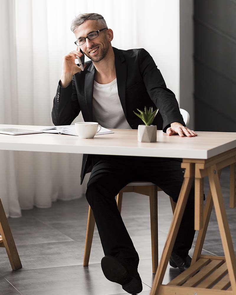 Successful entrepreneur in a modern office